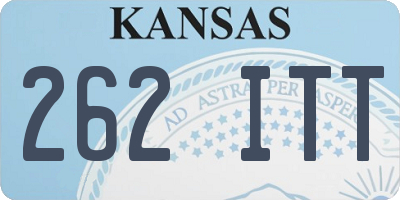 KS license plate 262ITT