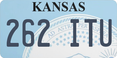KS license plate 262ITU