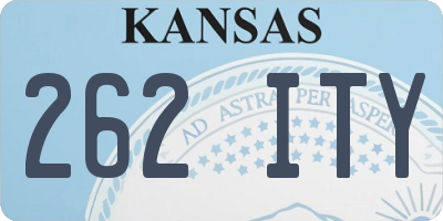 KS license plate 262ITY