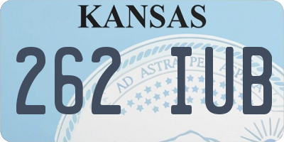 KS license plate 262IUB