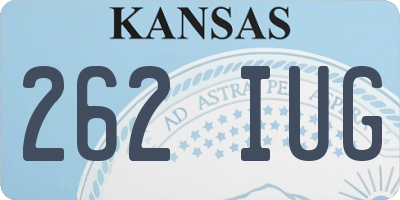 KS license plate 262IUG
