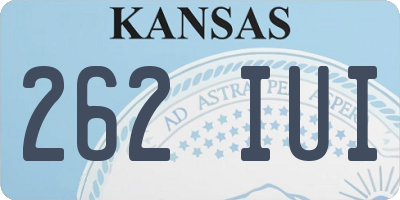 KS license plate 262IUI