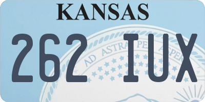 KS license plate 262IUX