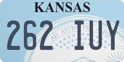 KS license plate 262IUY