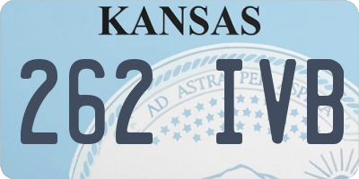 KS license plate 262IVB
