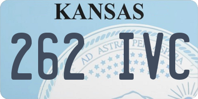 KS license plate 262IVC