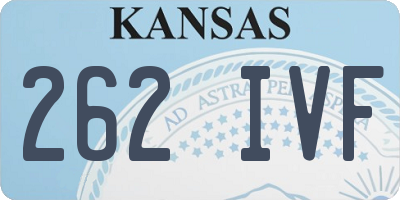 KS license plate 262IVF