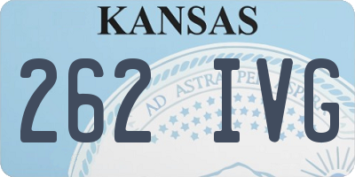 KS license plate 262IVG