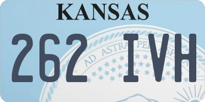 KS license plate 262IVH