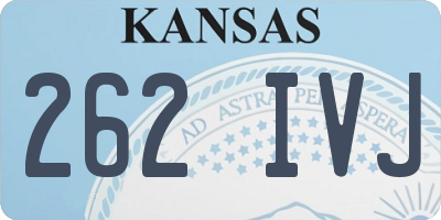 KS license plate 262IVJ
