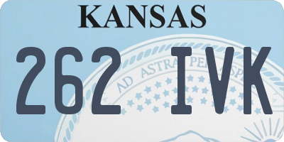 KS license plate 262IVK