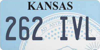 KS license plate 262IVL