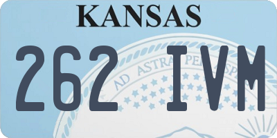 KS license plate 262IVM