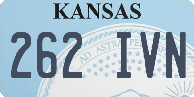 KS license plate 262IVN