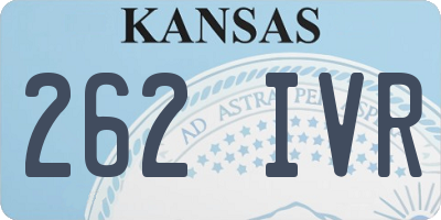 KS license plate 262IVR
