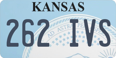 KS license plate 262IVS