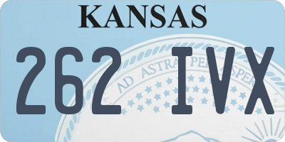 KS license plate 262IVX