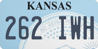 KS license plate 262IWH