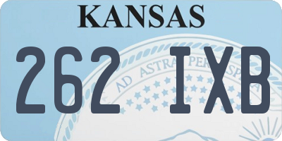 KS license plate 262IXB