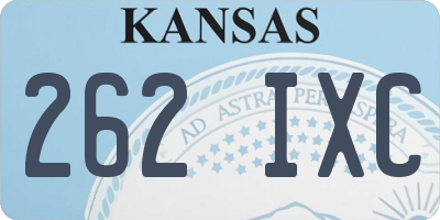 KS license plate 262IXC