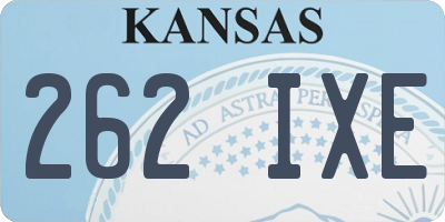 KS license plate 262IXE