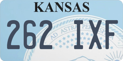 KS license plate 262IXF