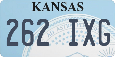 KS license plate 262IXG