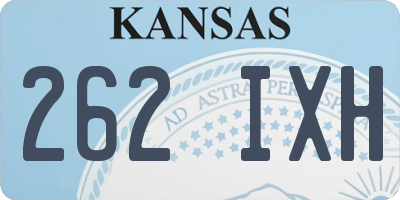 KS license plate 262IXH