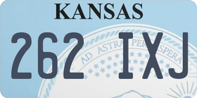 KS license plate 262IXJ