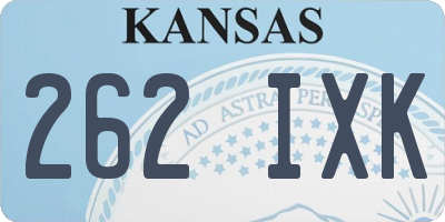 KS license plate 262IXK