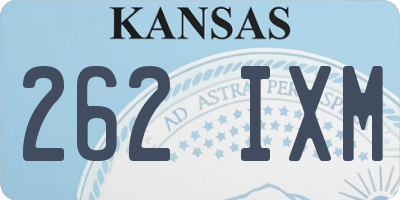KS license plate 262IXM
