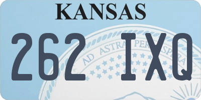 KS license plate 262IXQ