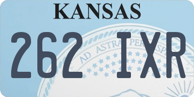 KS license plate 262IXR