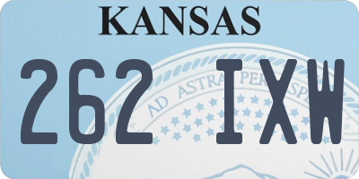 KS license plate 262IXW
