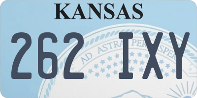 KS license plate 262IXY