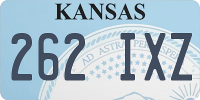KS license plate 262IXZ