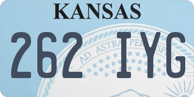 KS license plate 262IYG