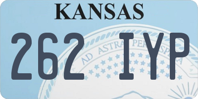 KS license plate 262IYP