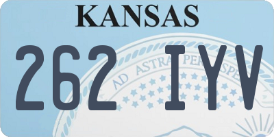 KS license plate 262IYV