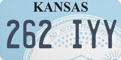 KS license plate 262IYY