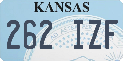 KS license plate 262IZF