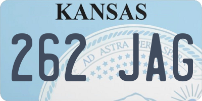 KS license plate 262JAG