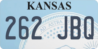 KS license plate 262JBQ