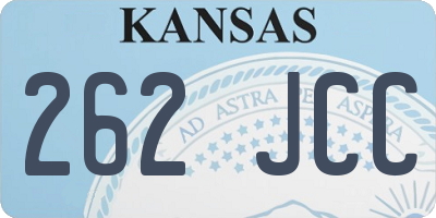 KS license plate 262JCC