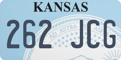 KS license plate 262JCG