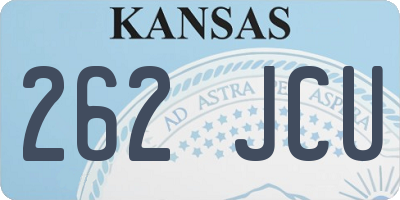 KS license plate 262JCU