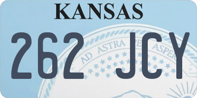 KS license plate 262JCY