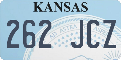 KS license plate 262JCZ