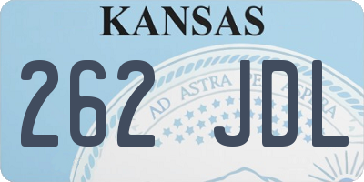 KS license plate 262JDL