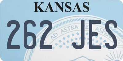 KS license plate 262JES